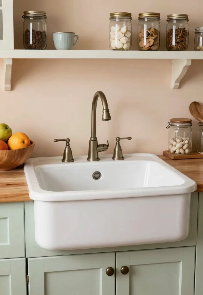 18 Farmhouse Kitchen Sink Ideas With Timeless Charm 8 18 Farmhouse Kitchen Sink Ideas With Timeless Charm - 8. Vintage Inspired Farmhouse Sink 1