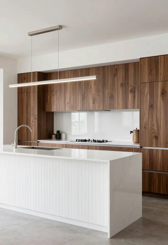 18 Glass Kitchen Backsplash Ideas With Sleek Shine 11 18 Glass Kitchen Backsplash Ideas With Sleek Shine - 11. Vertical Glass Strips for a Unique Twist 1