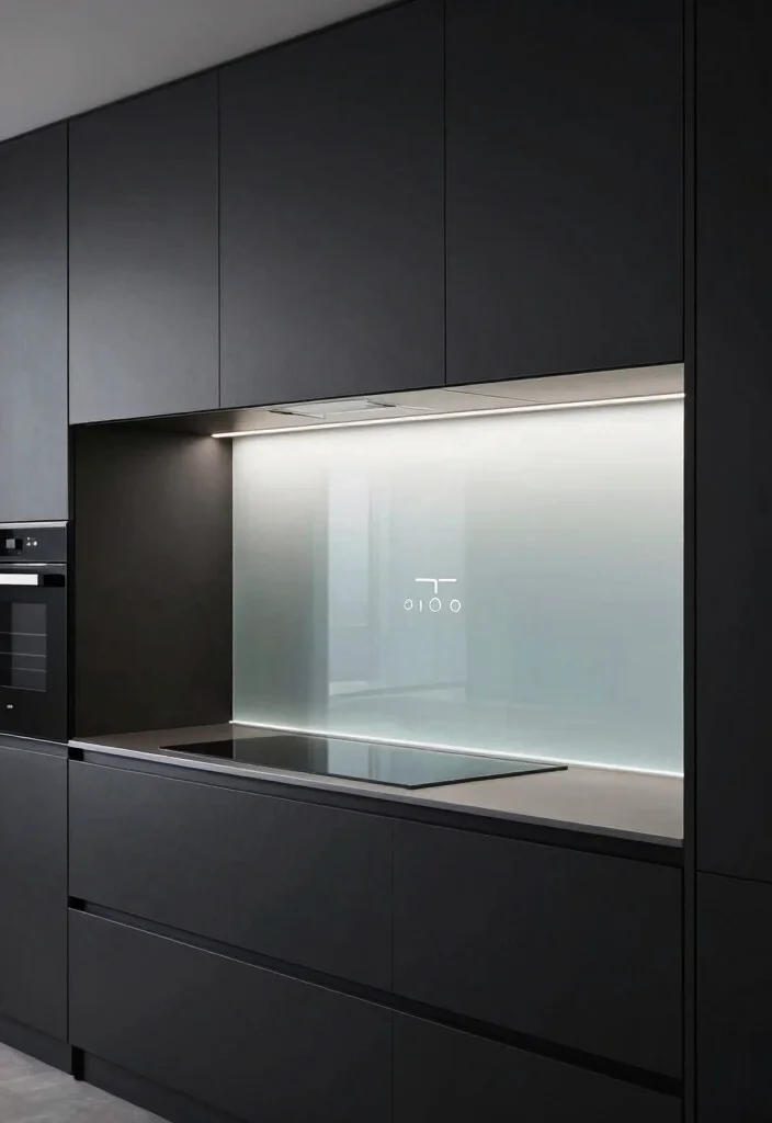 18 Glass Kitchen Backsplash Ideas With Sleek Shine 18 18 Glass Kitchen Backsplash Ideas With Sleek Shine - 18. Smart Glass for High-Tech Kitchens 1