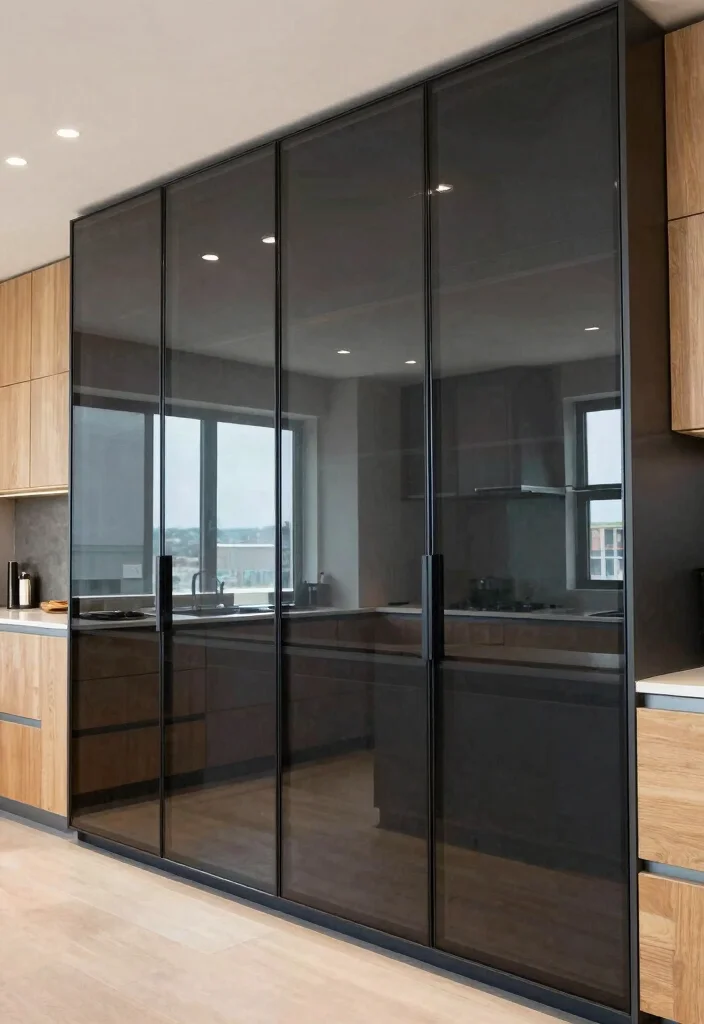 18 Glass Kitchen Backsplash Ideas With Sleek Shine 6 18 Glass Kitchen Backsplash Ideas With Sleek Shine - 6. Large Format Glass Panels for a Seamless Look 1