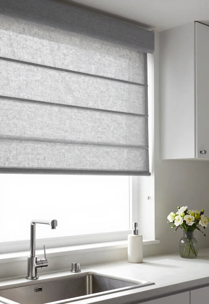 18 Kitchen Blinds Ideas Above Sink That Look Sleek - 1. Modern Roller Shades 1