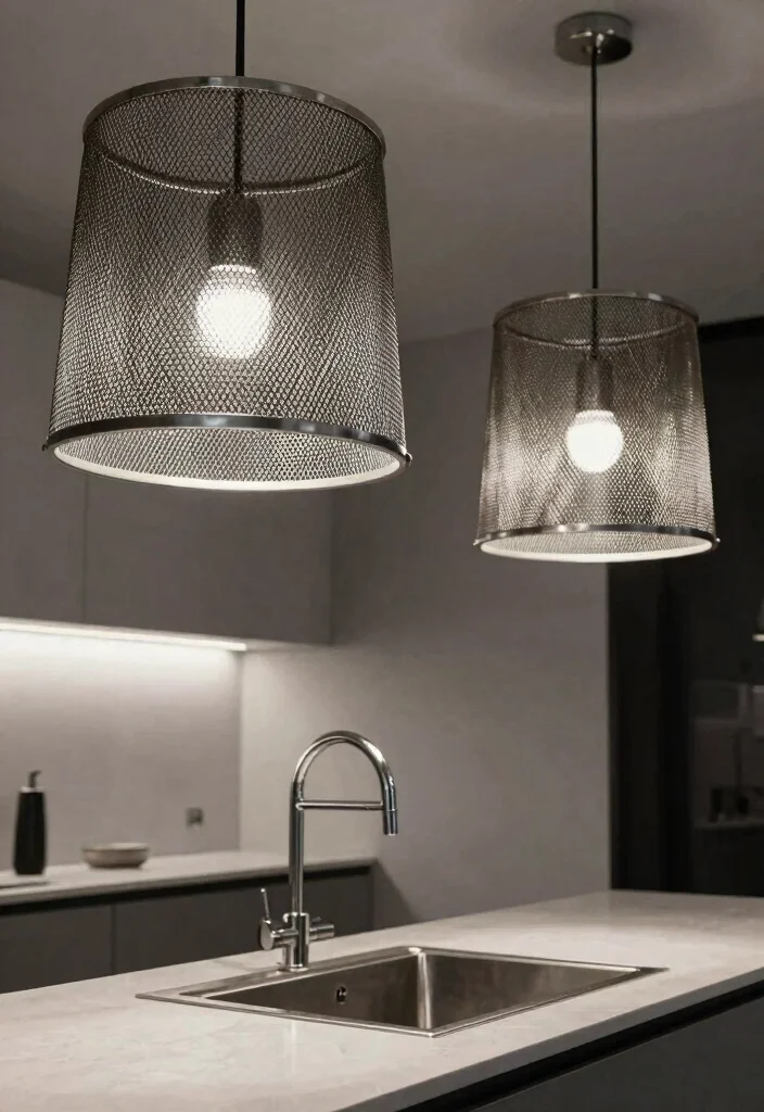 18 Kitchen Blinds Ideas Above Sink That Look Sleek - 11. Steel Mesh Shades 1