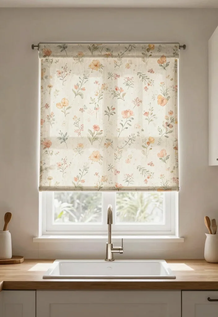 18 Kitchen Blinds Ideas Above Sink That Look Sleek - 16. Fun Patterns 1