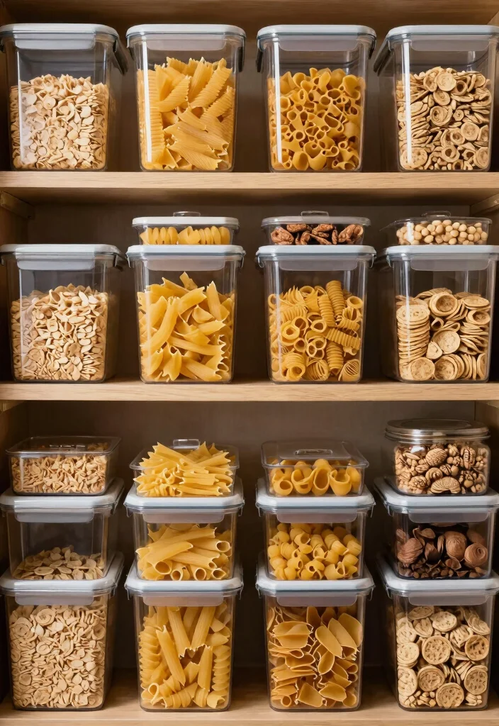 18 Kitchen Pantry Organization Ideas That Maximize Storage - 11. Use Stacking Containers 1