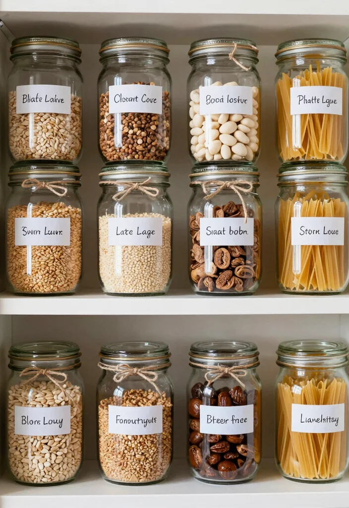 18 Kitchen Pantry Organization Ideas That Maximize Storage - 15. Repurpose Old Jars 1