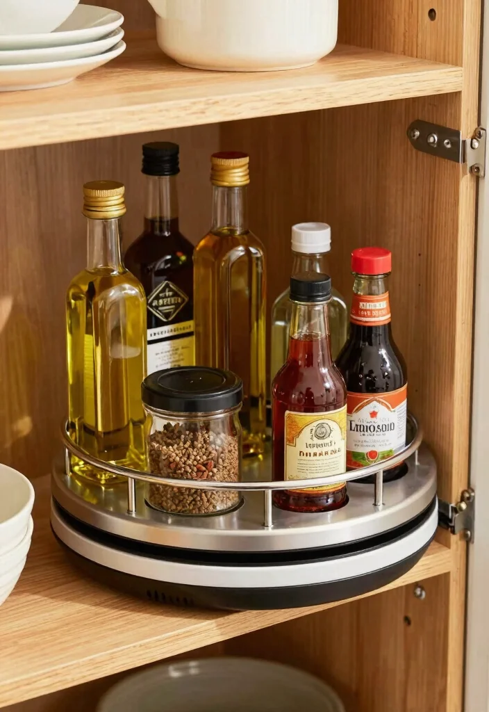 18 Kitchen Pantry Organization Ideas That Maximize Storage - 2. Incorporate a Lazy Susan 1