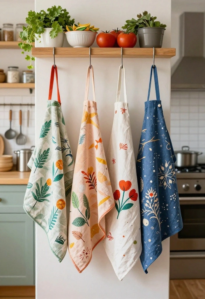 18 Kitchen Towels Crafts Ideas With Cute DIY Touch 1 18 Kitchen Towels Crafts Ideas With Cute DIY Touch - 1. Towel Apron Transformation 1