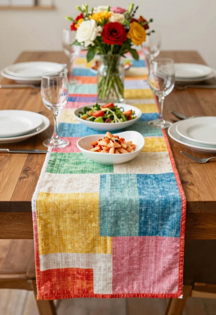 18 Kitchen Towels Crafts Ideas With Cute DIY Touch 13 18 Kitchen Towels Crafts Ideas With Cute DIY Touch - 13. Towel Table Runners 1