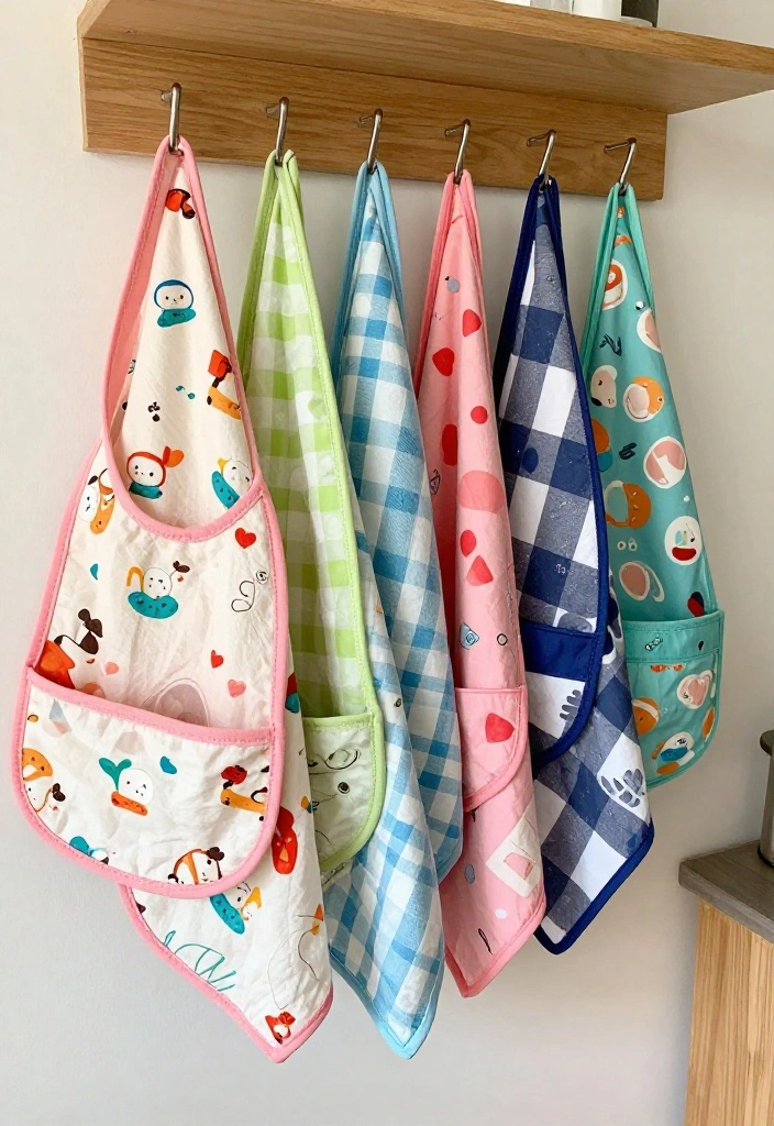18 Kitchen Towels Crafts Ideas With Cute DIY Touch 17 18 Kitchen Towels Crafts Ideas With Cute DIY Touch - 17. Towel Bibs for Kids 1