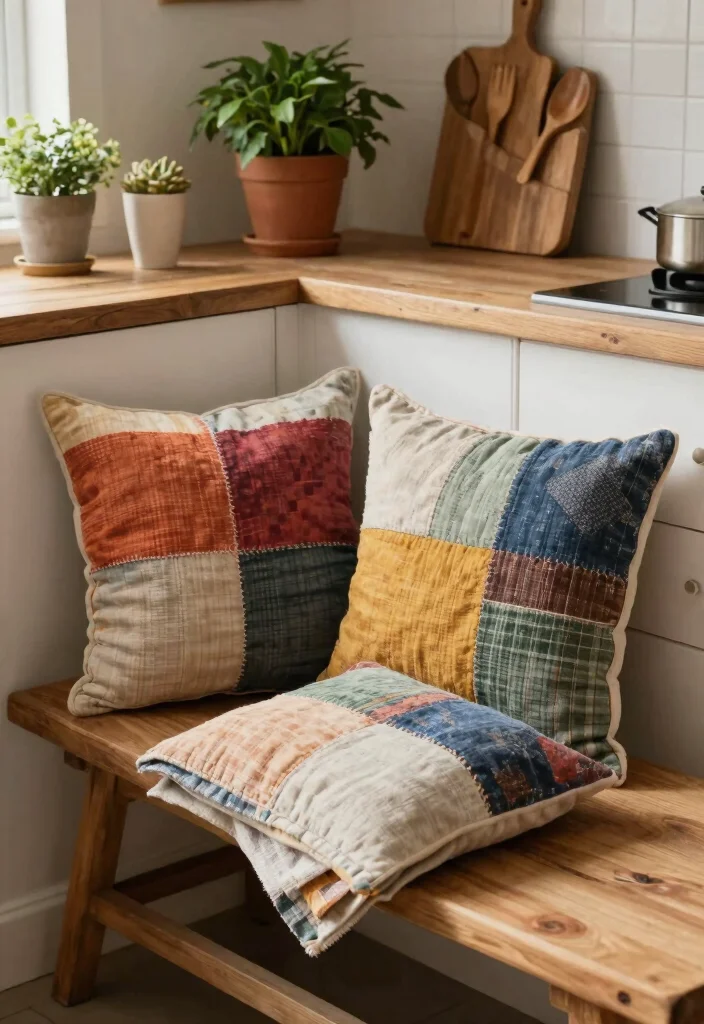 18 Kitchen Towels Crafts Ideas With Cute DIY Touch 3 18 Kitchen Towels Crafts Ideas With Cute DIY Touch - 3. Upcycled Towel Pillows 1