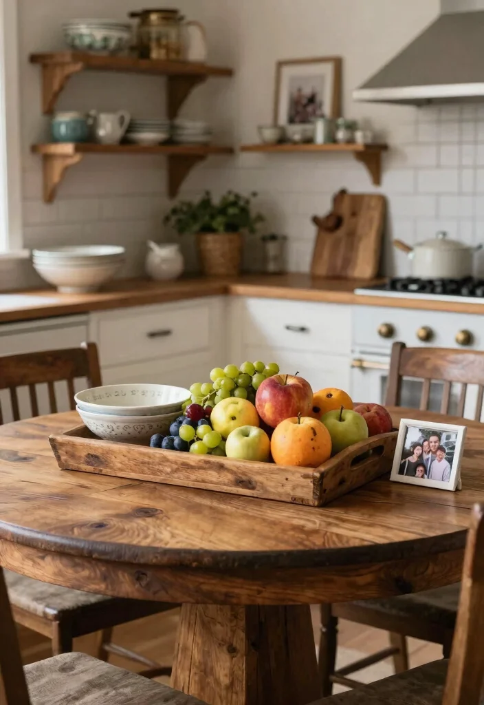18 Round Farmhouse Kitchen Table Ideas With Cozy Appeal 8 18 Round Farmhouse Kitchen Table Ideas With Cozy Appeal - 8. Farmhouse Flair with Accessories 1