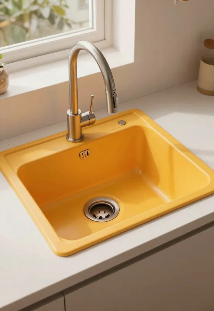 18 Small Kitchen Sink Ideas With Compact Function 15 18 Small Kitchen Sink Ideas With Compact Function - 15. Colorful Sinks for Personality 1