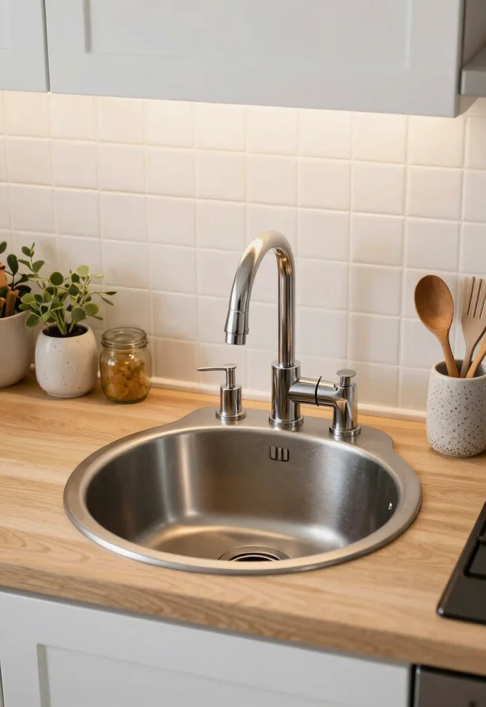 18 Small Kitchen Sink Ideas With Compact Function 6 18 Small Kitchen Sink Ideas With Compact Function - 6. Compact Round Sinks 1