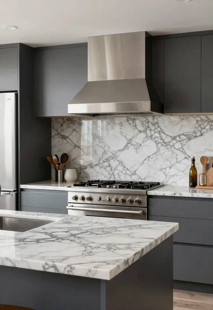 18 Viola Marble Kitchen Ideas With Luxurious Veining 16 18 Viola Marble Kitchen Ideas With Luxurious Veining - 16. Elegant Cooking Spaces 1