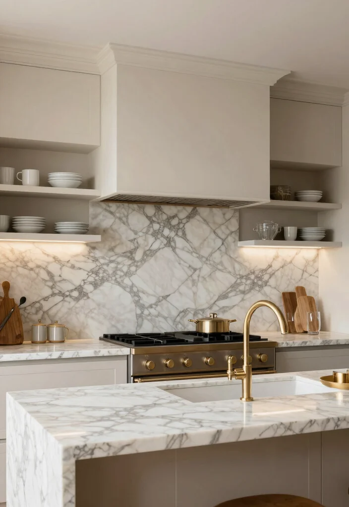 18 Viola Marble Kitchen Ideas With Luxurious Veining 2 18 Viola Marble Kitchen Ideas With Luxurious Veining - 2. Elegant Backsplash 1