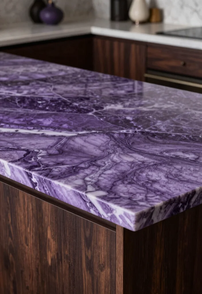 18 Viola Marble Kitchen Ideas With Luxurious Veining 3 18 Viola Marble Kitchen Ideas With Luxurious Veining - 3. Sophisticated Veins and Patterns 1