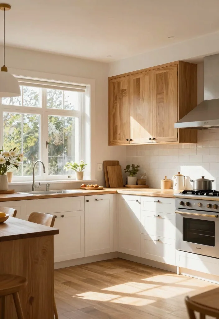 18 White Oak Kitchen Cabinets Ideas With Warm Natural Elegance - 11. Soft Light and Natural Vibes 1