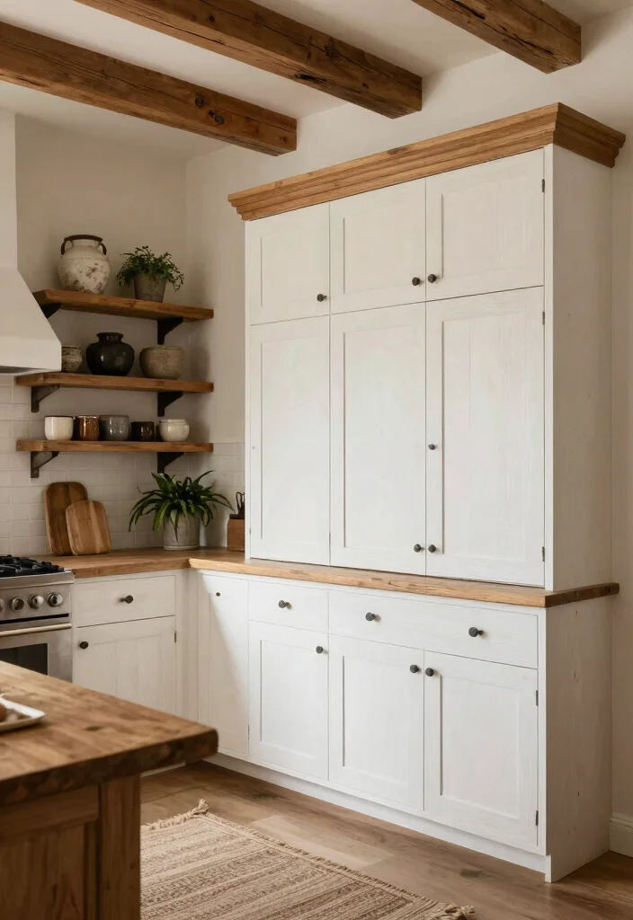 18 White Oak Kitchen Cabinets Ideas With Warm Natural Elegance - 6. Rustic Wood Accents 1