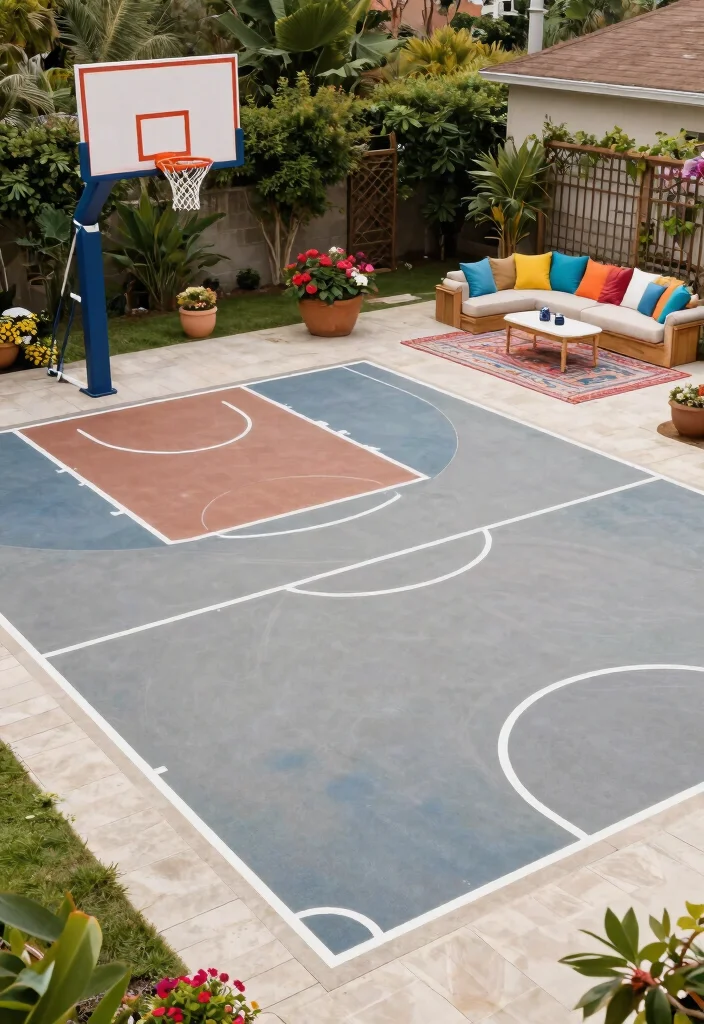 10 Basketball Court Backyard Ideas That Fit Tight Spaces on a Budget - 6. Multi-Functional Space 1