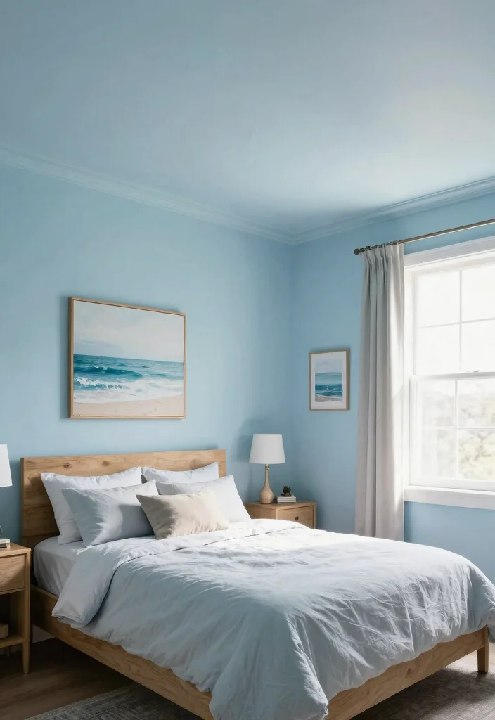 12 Ceiling Wallpaper Ideas for Bedrooms That Don't Feel Overwhelming - 4. Calm Blue Hues 1