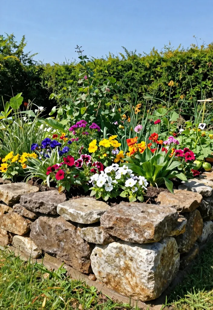 12 Cheap Raised Garden Beds That Don't Fall Apart by Fall - 10. Stone Raised Beds 1