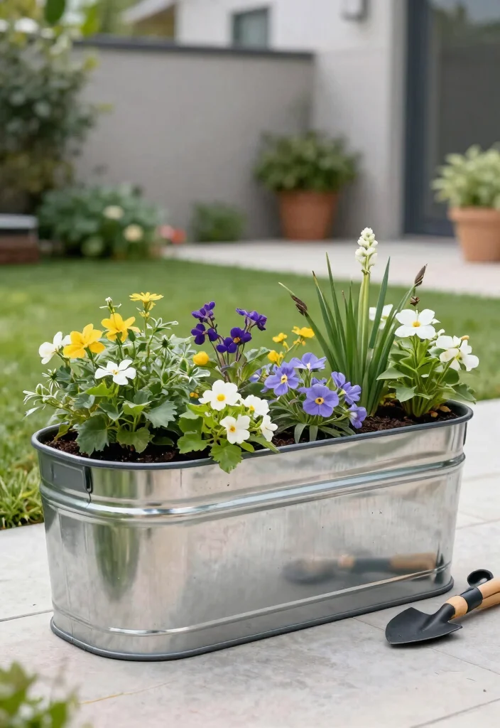 12 Cheap Raised Garden Beds That Don't Fall Apart by Fall - 5. Metal Trough Planters 1