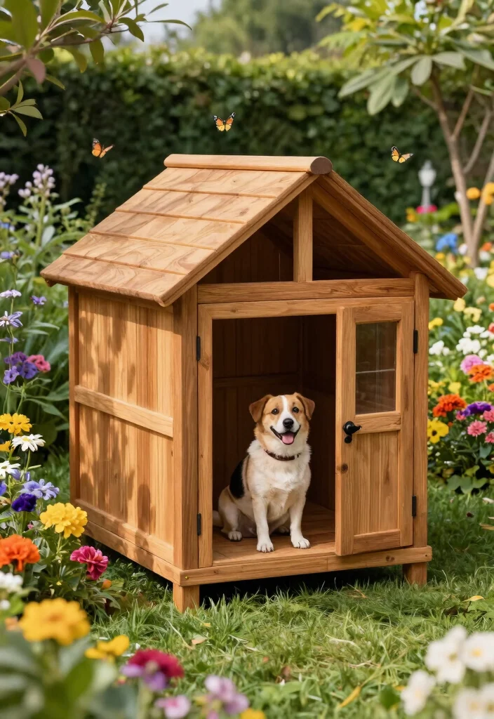 12 Dog Cage Outdoor Ideas That Provide Shade and Stay Secure - 1. Stylish Wooden Dog Kennel 1