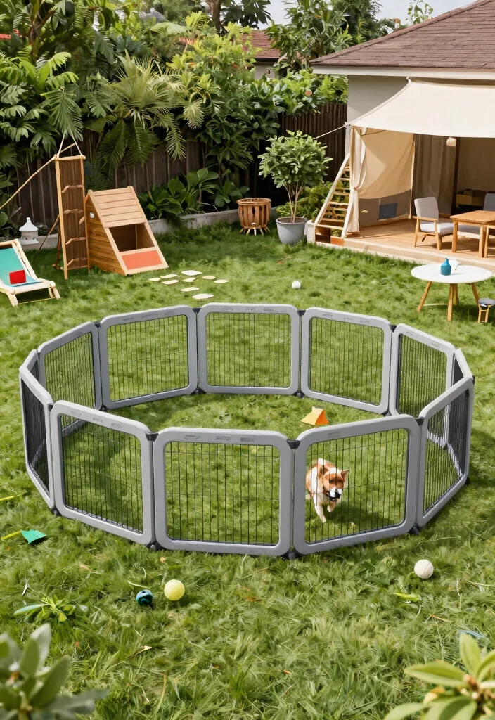 12 Dog Cage Outdoor Ideas That Provide Shade and Stay Secure - 12. Customizable Outdoor Dog Pen 1