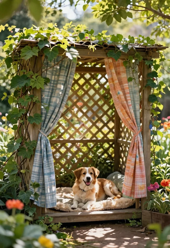 12 Dog Cage Outdoor Ideas That Provide Shade and Stay Secure - 2. Cozy Shaded Enclosure 1