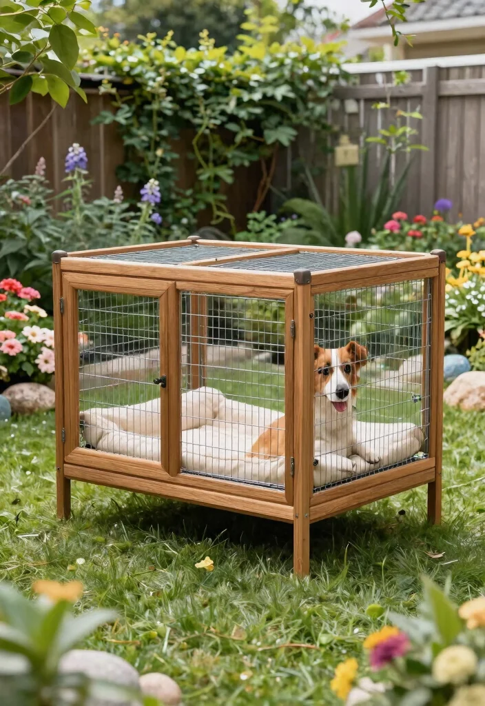 12 Dog Cage Outdoor Ideas That Provide Shade and Stay Secure - 8. Elevated Outdoor Dog Cage 1