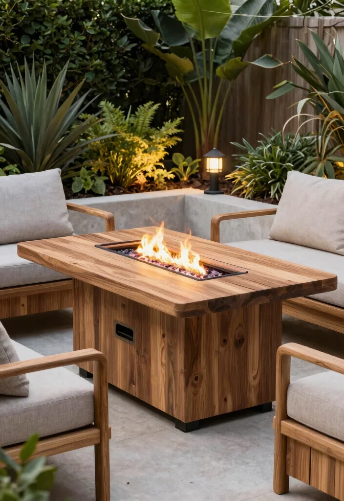 12 Gas Fire Pit Table Ideas That Don't Need a Propane Tank Swap Weekly - 10. Sustainable Materials with Class 1