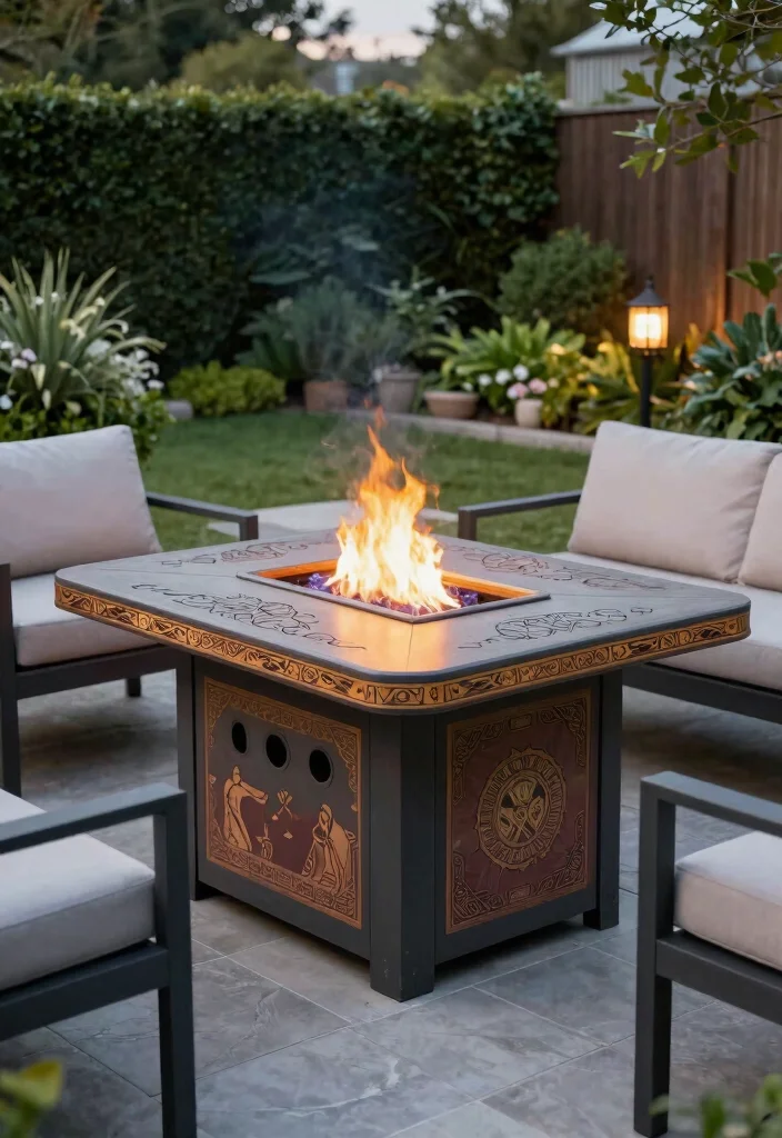 12 Gas Fire Pit Table Ideas That Don't Need a Propane Tank Swap Weekly - 11. Customizable Fire Pit Tables 1