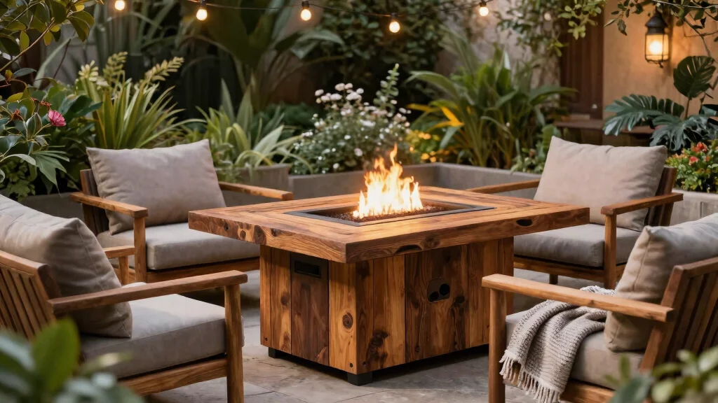 12 Gas Fire Pit Table Ideas That Don't Need a Propane Tank Swap Weekly