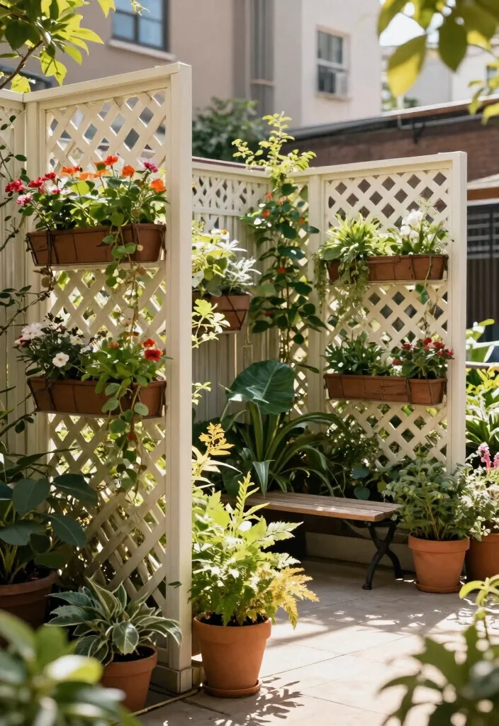 12 Lattice Fence Panels Ideas That Provide Privacy Without Full Shade - 10. Lattice Panels for Small Spaces 1