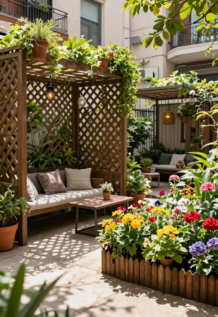 12 Lattice Fence Panels Ideas That Provide Privacy Without Full Shade - 5. Lattice Dividers for Zones 1