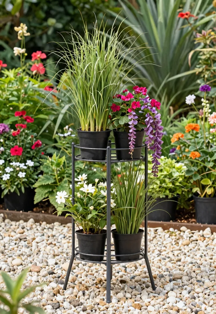 12 Outdoor Metal Plant Stands That Won't Rust or Tip Over - 2. The Sturdy Tri-Pod 1