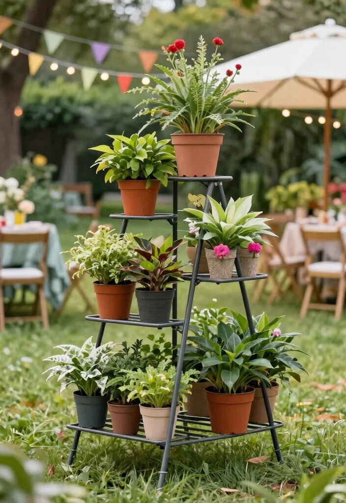 12 Outdoor Metal Plant Stands That Won't Rust or Tip Over - 8. The Folding Plant Stand 1