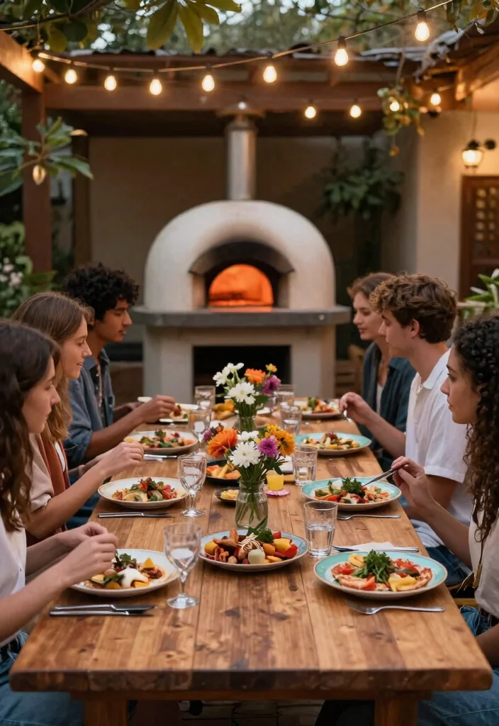 12 Outdoor Pizza Oven Ideas That Don't Require a Built-In Setup - 11. Pizza Oven with Outdoor Dining Area 1