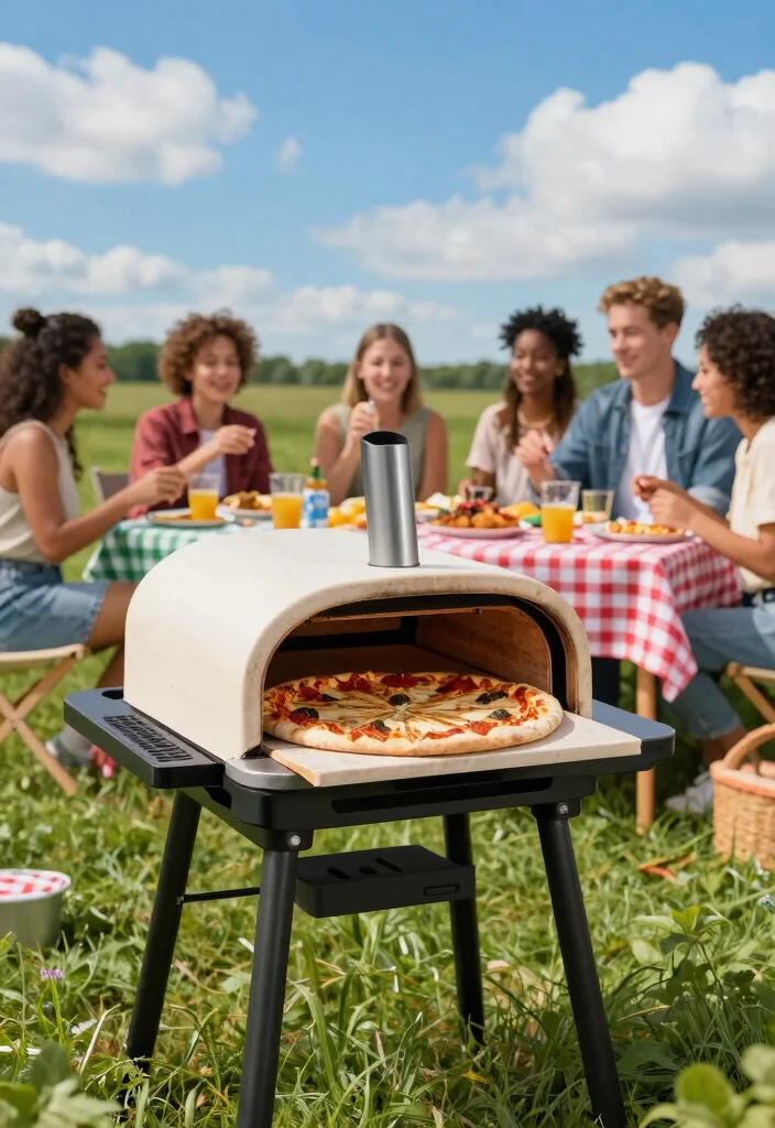 12 Outdoor Pizza Oven Ideas That Don't Require a Built-In Setup - 5. Portable Pizza Oven with Pizza Stone 1
