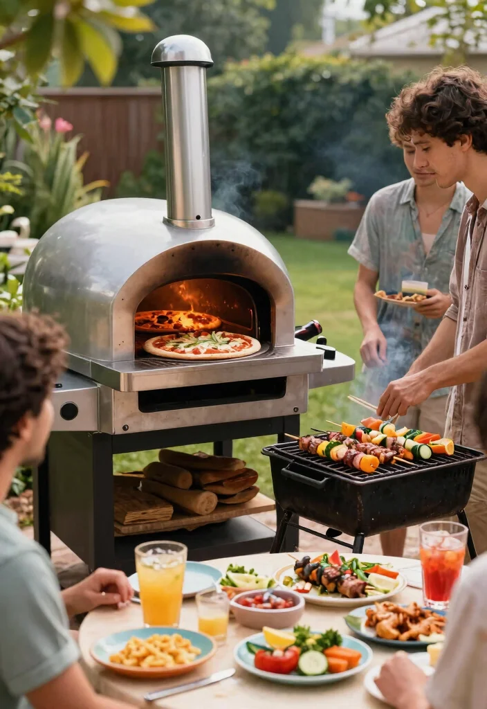 12 Outdoor Pizza Oven Ideas That Don't Require a Built-In Setup - 9. Pizza Oven and Grill Combo 1