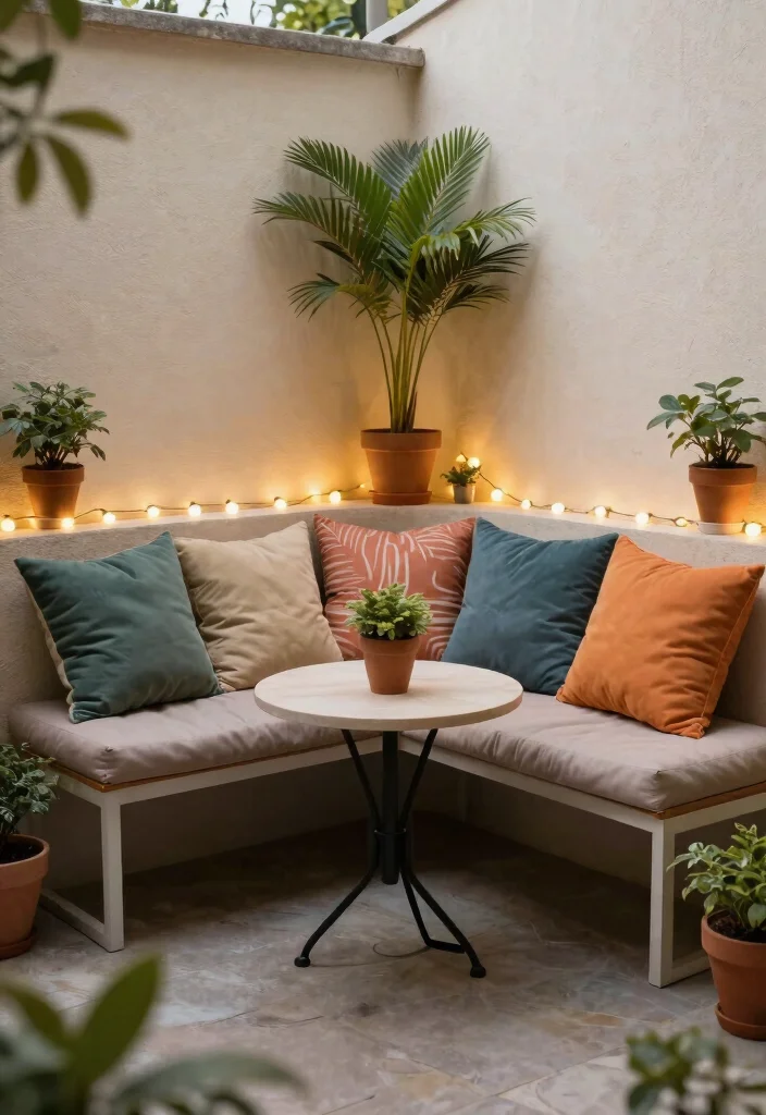 12 Patio Dining Table Ideas That Seat Six in a Small Space - 5. Compact Corner Bench Set 1