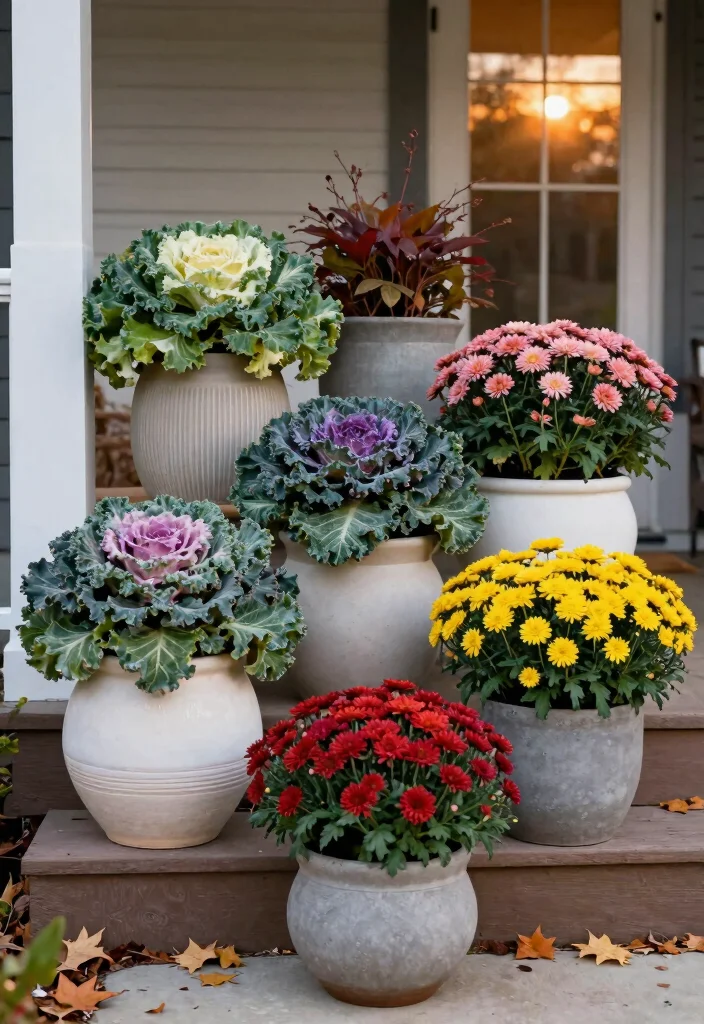12 Thanksgiving Porch Decorations That Survive Wind - 1. Heavy-Duty Planters 1