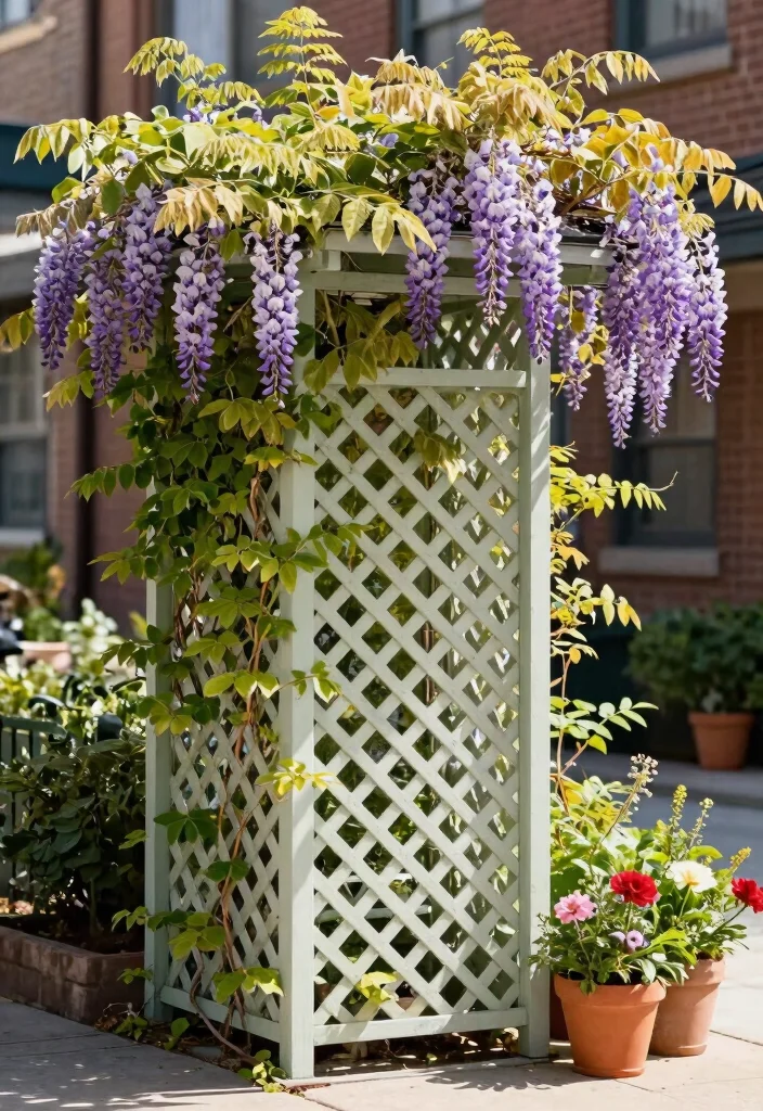 12 Trellis Ideas for Privacy Climbing Vines That Block Neighbors - 3. Lattice Panel Trellis 1