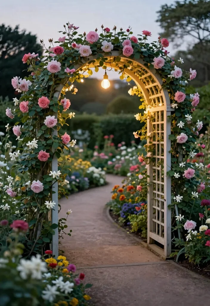 12 Trellis Ideas for Privacy Climbing Vines That Block Neighbors - 6. Decorative Arched Trellis 1