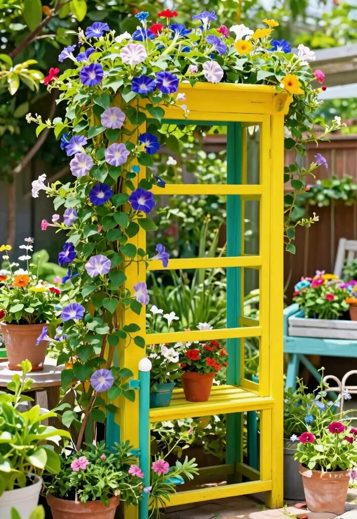 12 Trellis Ideas for Privacy Climbing Vines That Block Neighbors - 7. Painted Trellis 1