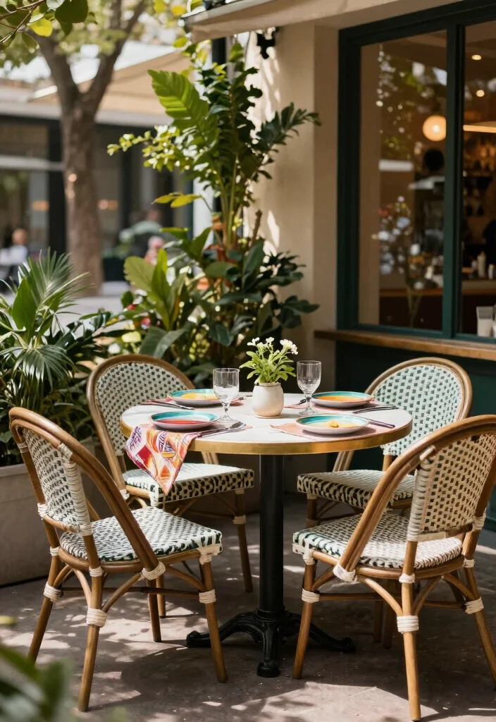 14 Boho Patio Decor Ideas on a Budget That Actually Look High-End - 11. Bistro Sets for Dining in Style 1