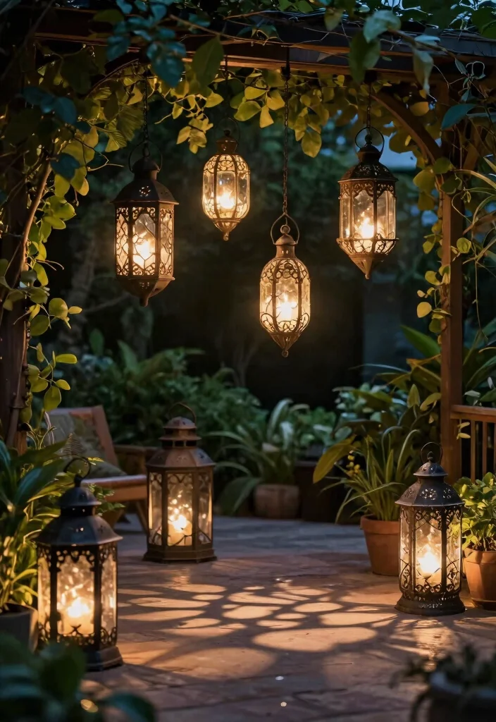 14 Boho Patio Decor Ideas on a Budget That Actually Look High-End - 4. Bohemian Lanterns for Ambiance 1