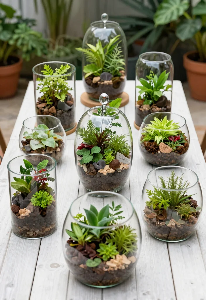 14 Boho Patio Decor Ideas on a Budget That Actually Look High-End - 9. DIY Terrarium Centerpieces 1