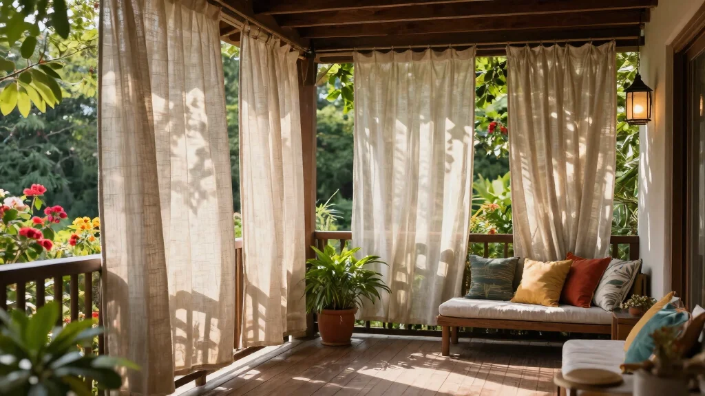 14 Curtains for Balcony Ideas That Block Sun Without Drilling