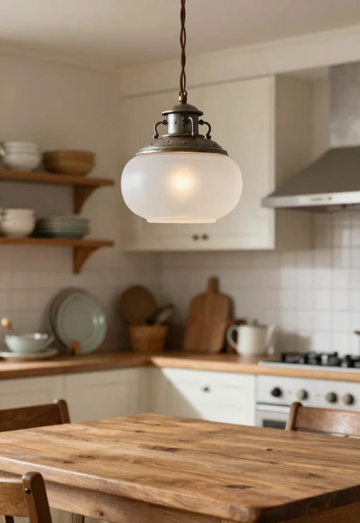 14 Farmhouse Pendant Lighting Ideas That Brighten Dark Kitchens - 10. Vintage Farmhouse Pendant Lights 1